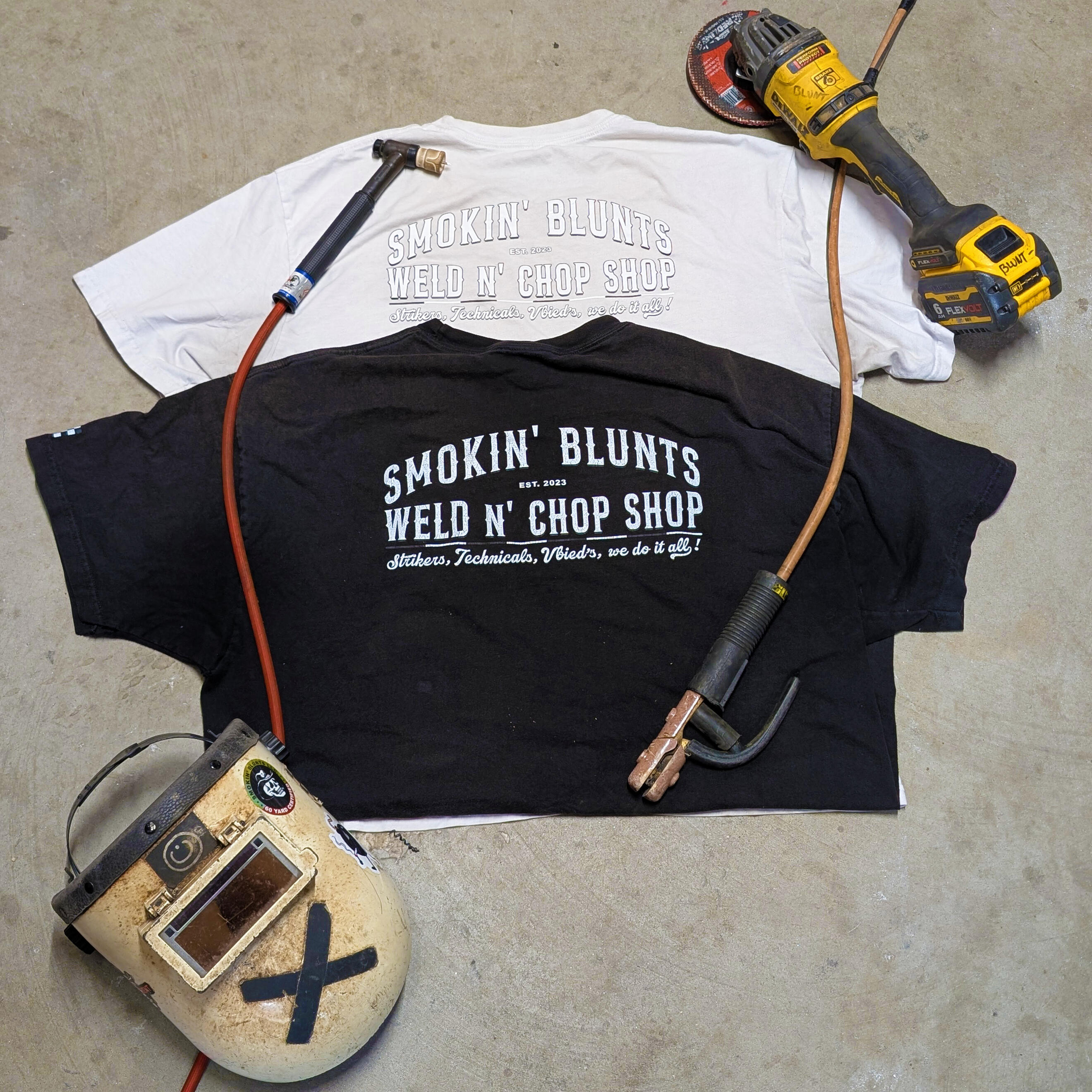 The shop shirt represents the core values of Smokin' Blunts. Striking isn't fun, but it's necessary, ask DeVontae Sharquantelle what happened when he tried to strike our legally acquired HEMTT. Building technicals can very quickly become a logistical n